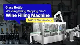 Wine Filling Machine| 1,000-18,000 BPH | 3-in-1 Bottle Washing, Filling & Capping Solution