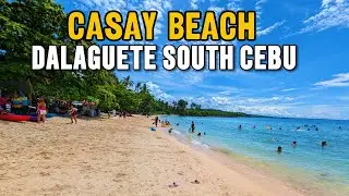 THE WHITE SANDY BEACH IN SOUTH CEBU. CASAY BEACH | DALAGUETE. Walking tour