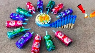 Lot Of Diwali Dragon Fight Vs Chakkar Vs Matchstick Chain Reaction Domino Amaging Experiment 😱