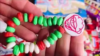 🎧 ASMR Whispering and Unwrapping Candy 🍬 Bracelets and Necklace Christmas Candies