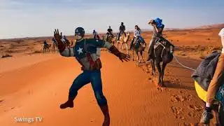 [Si&ecirc;u nh&acirc;n nhảy m&uacute;a] Super man dancing with camels
