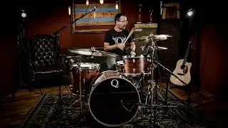 Q Drum Co. Mahogany Poplar 13/16/22 3pc Drum Kit | Chicago Drum Exchange Demo