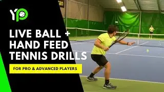 Live Ball Tennis Drill + Hand-fed Drill + Return of Serve | Tennis Lesson with  Coach Aik