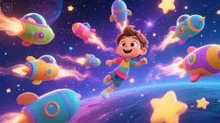 Ten Little Spaceships Flying High + More | Fun Counting Space Rhyme for Kids