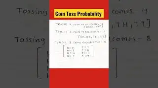 #probability#coins#coin toss probability#outcome when coins are tossed#mathshorts #viral #class10