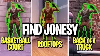 Find JONESY near BASKETBALL COURT, ROOFTOPS, BACK of a TRUCK - Downtown Drop Challenges Fortnite