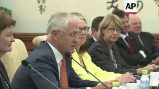 Australia PM meets Vice Premier Wang Yang