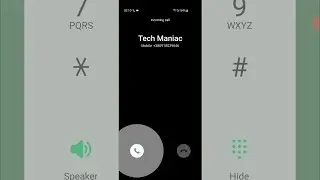 Samsung S10 Android 12 Incoming Call Screen in Clear View Cover (S-View Flip Case Open & Closed Lid)