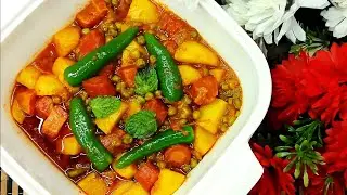 Aloo Matar Gajar Sabzi 😛 Mix Vegetable Recipe By Food Flourish
