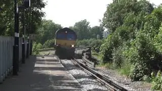 (HD) DB Schenker 66095 + 66194 pass Nunhead light engine - 21/5/11