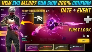 Upcoming New Evo M1887 Gun Skin And Emote || First Look || In Free Fire