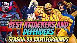 BEST ATTACKERS AND DEFENDERS BATTLEGROUNDS SEASON 33 | VICTORY TRACK | MCOC