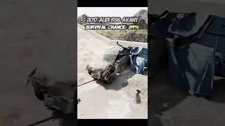 EXTREME SURVIVAL CHANCE TEST! 😱 | Realistic AI Car Crash Destruction #shorts