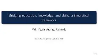 Bridging education, knowledge, and skills: a theoretical framework