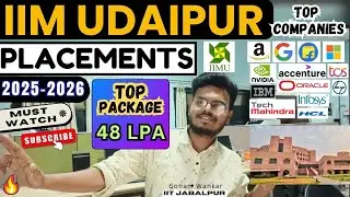 IIM Udaipur Placements 2025 - 2026 | IIM Udaipur Placements Statistics |Must Watch Before Admission!
