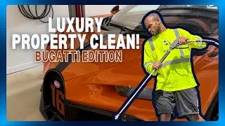 Luxury Pressure Washing! Watch Us Clean a Stunning Property Featuring a One-of-a-Kind Bugatti!
