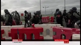 Sunday's battle zones (Hong Kong) - BBC News - 1st September 2019