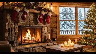 Christmas Fireplace Ambience for Deep Sleep | Cozy Holiday Night Sounds