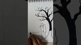 Valentine's day special Drawing/Simple easy drawing for valentine's day using black and red pen only