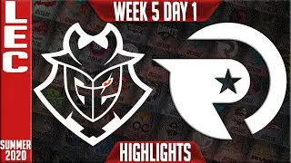 G2 vs OG Highlights | LEC Summer 2020 W5D1 | G2 Esports vs Origen