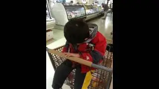 My Nephew Falling Asleep in Shopping Cart