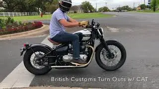 Triumph Bonneville Bobber Stock Exhaust vs British Customs