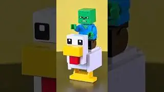 Minecraft CHICKEN JOCKEY Is Here🐤 Fan-Favorite Mob in LEGO 21272! #minecraftmovie #chickenjockey