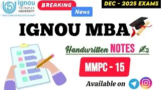 Mmpc - 15 IGNOU MBA Handwritten Notes | Easy & Simple Language | Full Syllabus Explained | Gyan Gate