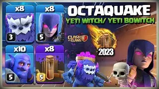 Insane! Th13 Yeti Witch Attack With 8 Earthquake Spell | Th13 Yeti BoWitch Attack In Clash of Clans