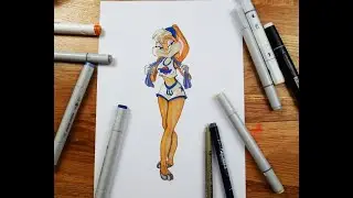 How to draw Lola Bunny with markers  Space jam