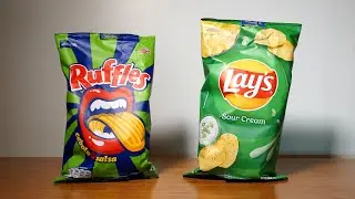 CC Comparison: Sour Cream & Onion Potato Chips - Ruffles vs. Lay's