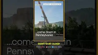 Chimney implosion creates giant dust cloud | WION Shorts