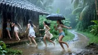 Most people And Relexing life | Rainy Season peaceful Activities In Village Real Nepal Village life