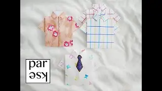 Fathers day paper Shirt card English/Korean