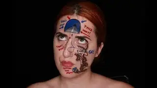 Wile E. Coyote and Road Runner Face Paint Design by Ana Cedoviste