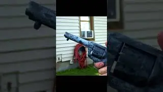 Gun Spinning gone wrong...  #wildwest #tricks #cowboys #oopsie