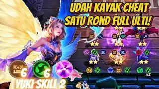 LUNOX YUKI SKILL2!! FULL ULTY CUYY SEMUA HERO SERASA DAPAT ITEM BUKU COMBO MAGIC CHESS Mobile legend