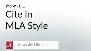 How to Cite in MLA Style