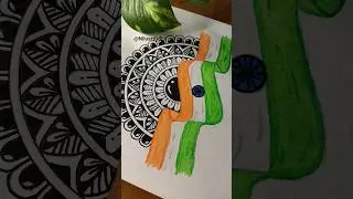 Indian Flag mandala art🇮🇳 #art #shorts #mandaladrawing #drawing #flag