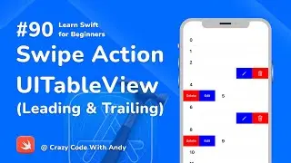 90. UITableView Leading & Trailing Swipe Action (UIContextualAction) - Learn Swift For Beginners