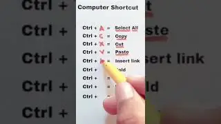 Computer Shortcut | Excel Shortcut Keys #excel #msexcel #excelhacks #excelandtally