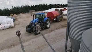 Manure hauling onto perennial rye grass