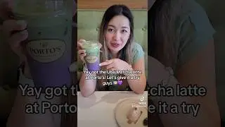 Have you tried the newest Porto&rsquo;s drink?! 🍵💜 #shorts #matcha #foodie