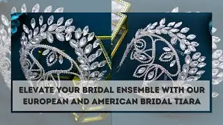 European-American Bridal Tiara &ndash; Handmade Rhinestone Claw Chain Double Row Headband
