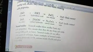 Amphoteric and neutral oxides