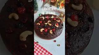 Chocolate Fruit Cake Eggless🎄💫 #shorts #ytshorts #youtubeshorts #fruitcake #christmascake