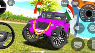 car video games with steering wheel || indian car simulator 3d || Mahindra Thar | gadi wala game