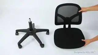 Armless Mid Back Swivel Home Office Chair for Small Spaces  