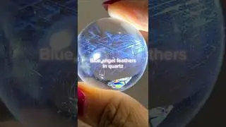 Blue angel feathers quartz with inclusions that look like tiny angel wings! 👼💙 #blueangelfeathers