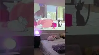 Cozy movie night with AAXA P8 Mini Smart Projector WiFi Bluetooth Android 10.0 | softpinkclouds_
